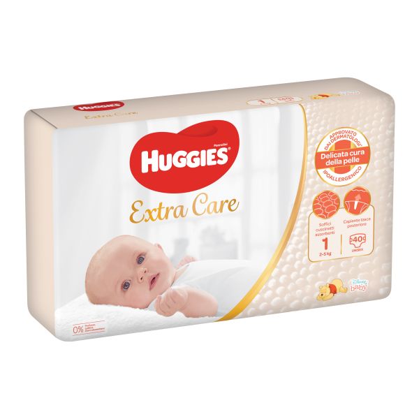 HUGGIES EXTRA CARE GRANDE TAGLIA 1 40 PEZZI