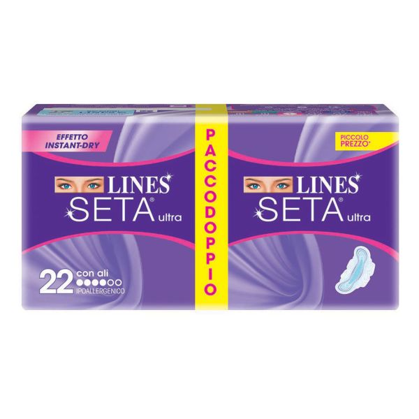 LINES SETA ULTRA ASSORBENTE CON ALI 22 PEZZI