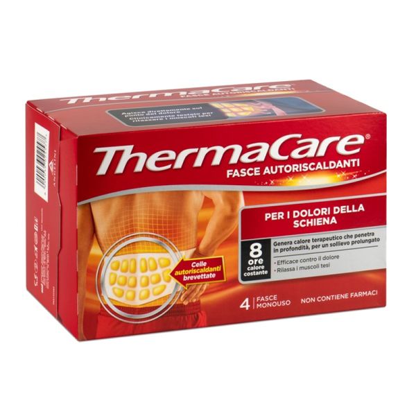 FASCIA AUTORISCALDANTE A CALORE TERAPEUTICO THERMACARE SCHIENA 4 PEZZI