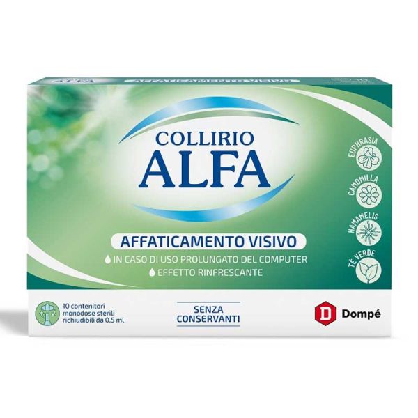 COLLIRIO ALFA AFFATICAMENTO VISIVO 10 PEZZI MONODOSE