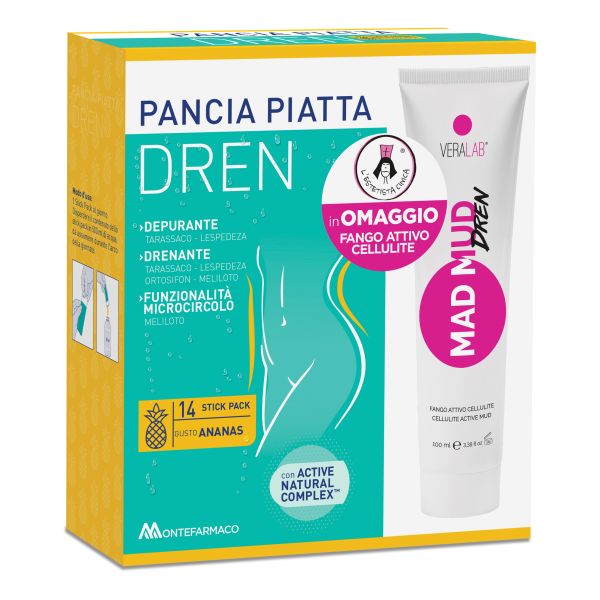 PANCIA PIATTA DREN ANANANAS 14 BUSTINE + FANGO 100ML