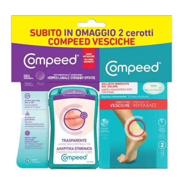 COMPEED TRATTAMENTO HERPES LABIALE + VESCICHE TAGLIA MEDIA 17 PZ