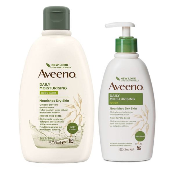 AVEENO BUNDLE BAGNO DOCCIA 500 ML + AVEENO CREMA IDRATANTE 300 ML