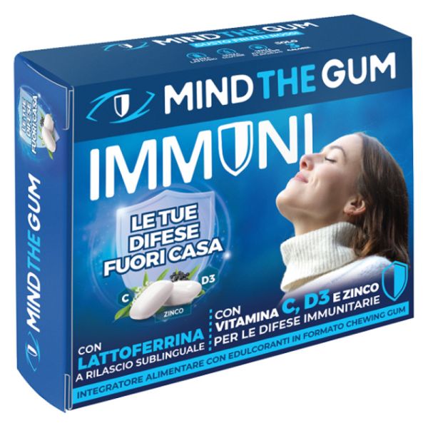 MIND THE GUM IMMUNI CON LATTOFERRINA 18 GOMME CONFETTATE SENZA ZUCCHERO