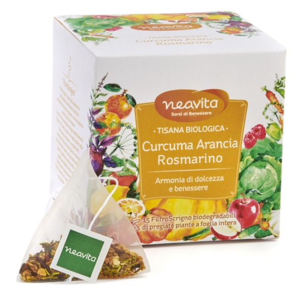 NEAVITA FILTROSCRIGNO FRUIT&VEG CURCUMA ARANCIA ROSMARINO BIO