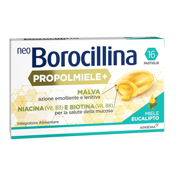 NEOBOROCILLINA PROPOLMIELE+ MIELE/EUCALIPTO 16 PASTIGLIE