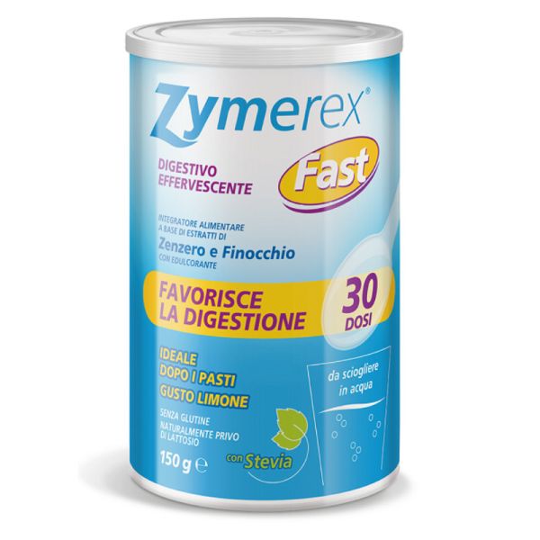 ZYMEREX FAST DIGESTIVO EFFERVESCENTE GRANULATO GUSTO LIMONE CON STEVIA 150 G