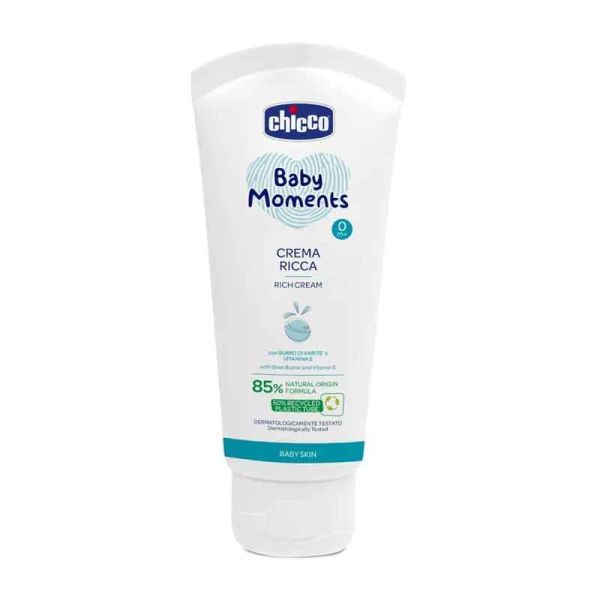 CHICCO BABY MOMENTS CREMA RICCA CON BURRO DI KARITE' E VITAMINA E 100 ML
