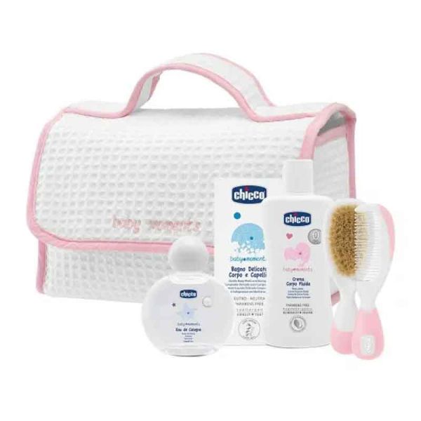 CHICCO BABY MOMENTS BEAUTY CASE ROSA KIT BAGNETTO BIMBA