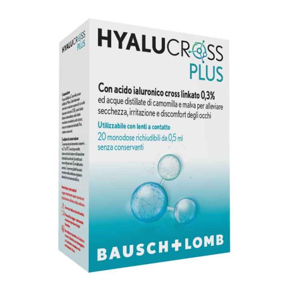 HYALUCROSS PLUS GOCCE OCULARI 20 FLACONCINI MONOD 0.5ML