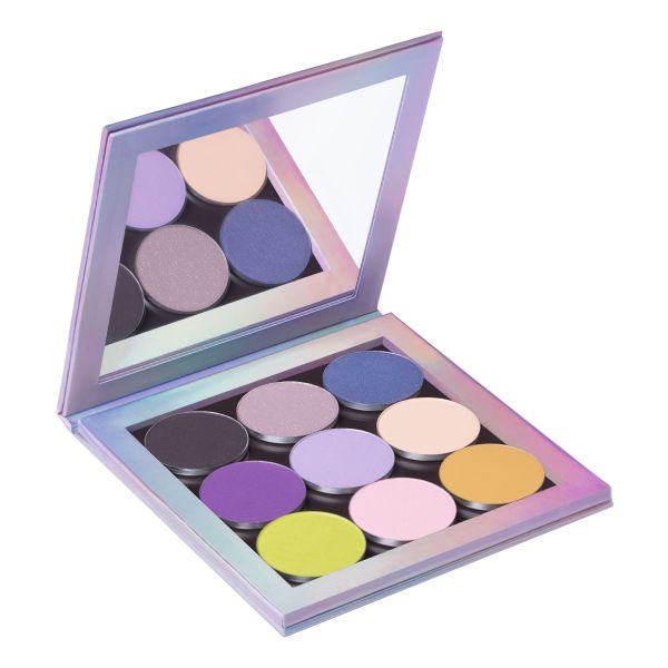 HOLOGRAPHIC CREATIVE PALETTE PALETTE PERSONALIZZABILE DA 9 CIALDE CON SPECCHIO