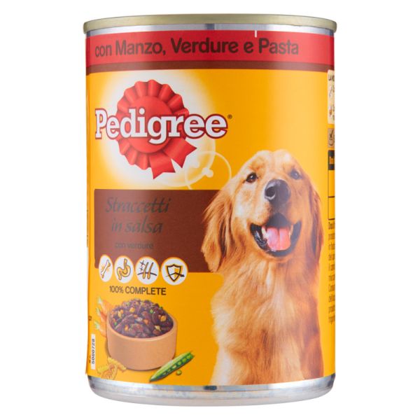 PEDIGREE STRACCETTI IN SALSA CON MANZO VERDURE E PASTA 400 G