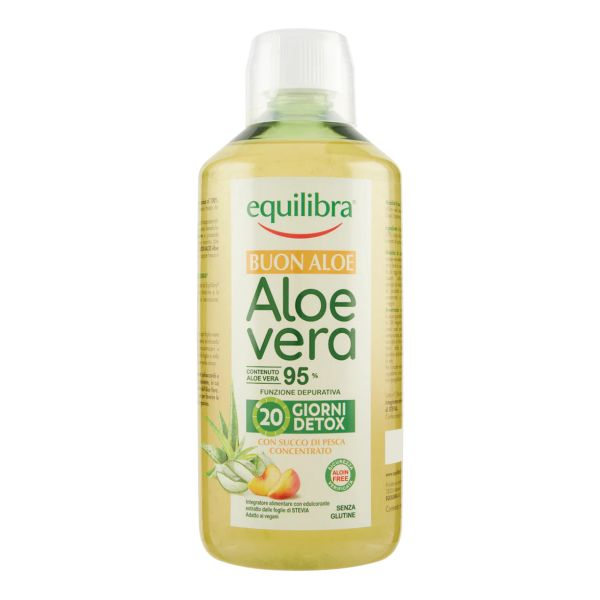 EQUILIBRA BUON ALOE VERA 95% CON SUCCO PESCA CONCENTRATO 1 L