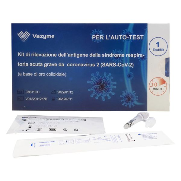 TEST ANTIGENICO RAPIDO COVID-19 VAZYME AUTODIAGNOSTICO 1 PZ
