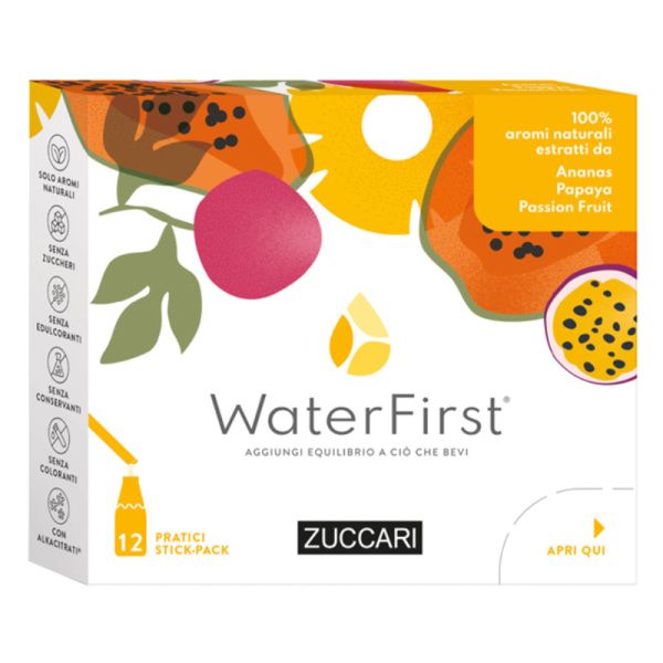 WATER FIRST ANANAS-PAPAYA-PASSION FRUIT 12 STICK PACK