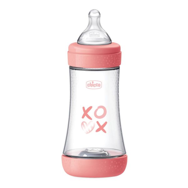 CHICCO BIBERON P5 MEDIO SILICONE GIRL 240 ML