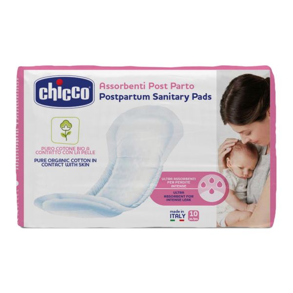 CHICCO ASSORBENTI POSTPARTO BIO COTONE 10 PEZZI