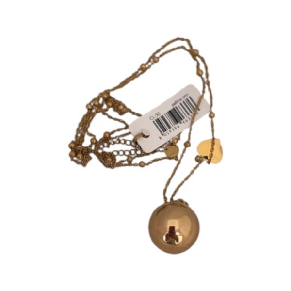 MYLOVLY GIOIELLI MOM TO BE COLLANA LUNGA PALLINA ORO