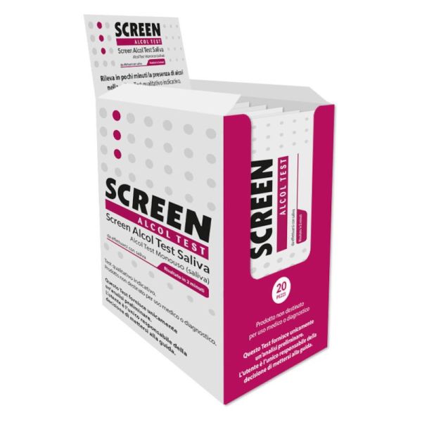 screen alcoltest fai da te e per uso professionale. confezione da 20 pezzi