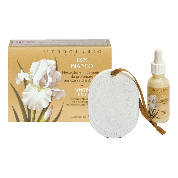 IRIS BIANCO MEDAGLIONE PROFUMATO CASSETTI ARMADI
