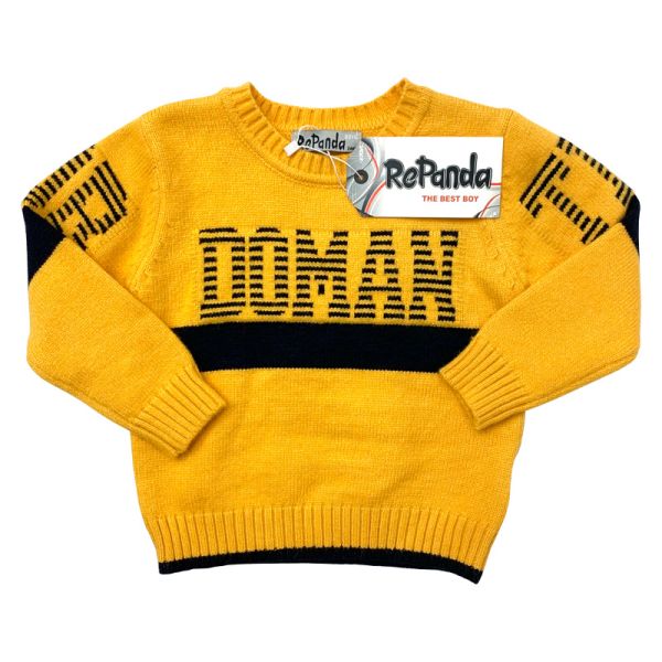 RE PANDA - MAGLIONCINO BIMBO COL. GIALLO /BLU 2 ANNI