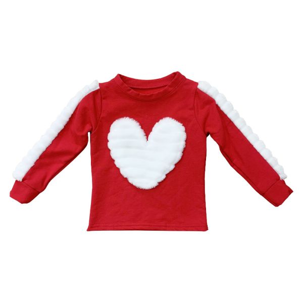 FASHION - MAGLIETTINA MANICHE LUNGHE CON CUORE 6 MESI