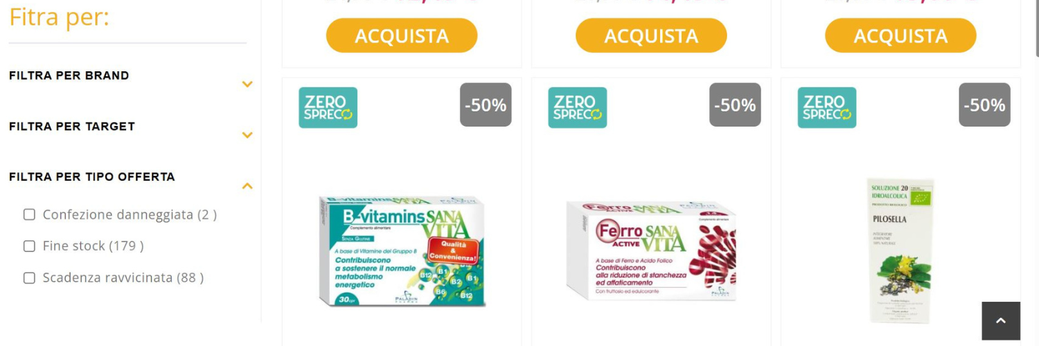 acquista integratori in sconto zero spreco direttamente online 